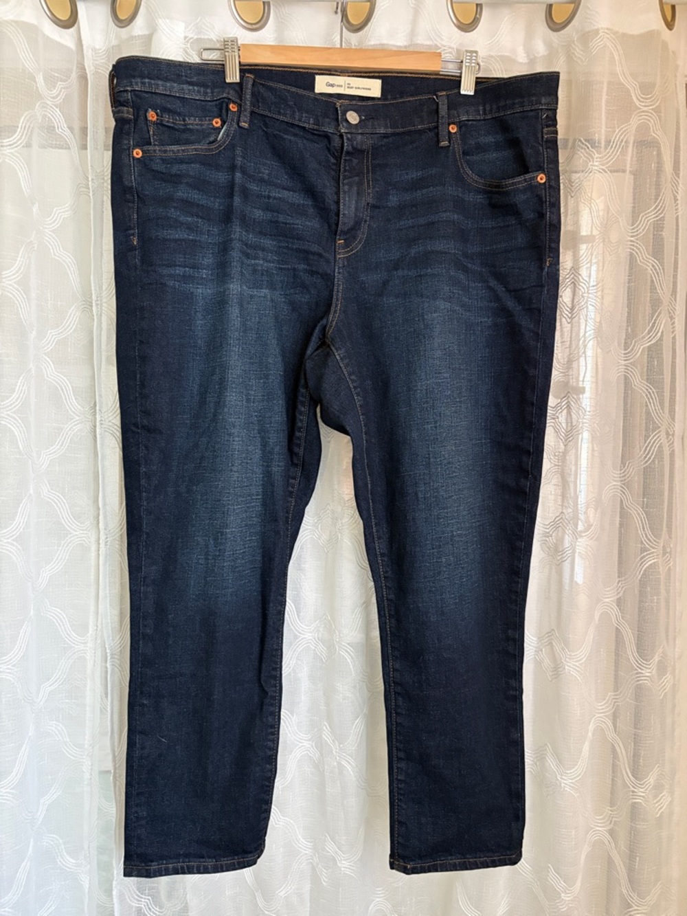 GAP Best Girlfriend Jeans - Dark Indigo with Contrast Stitching